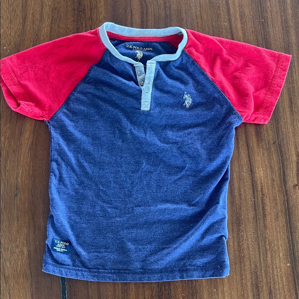 U.S. Polo Assn. Kids Red and Navy Polo Shirt
